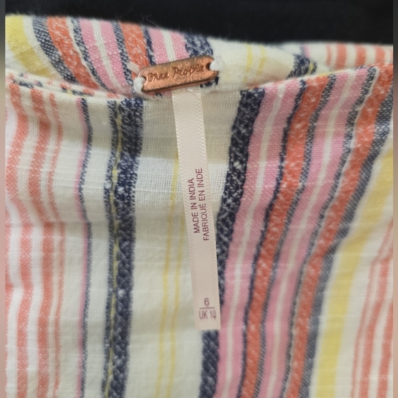 Free People Aubrey Sarong Wrap Striped Skirt 6 Resortwear Summer Beach Cover-up - Picture 7 of 8